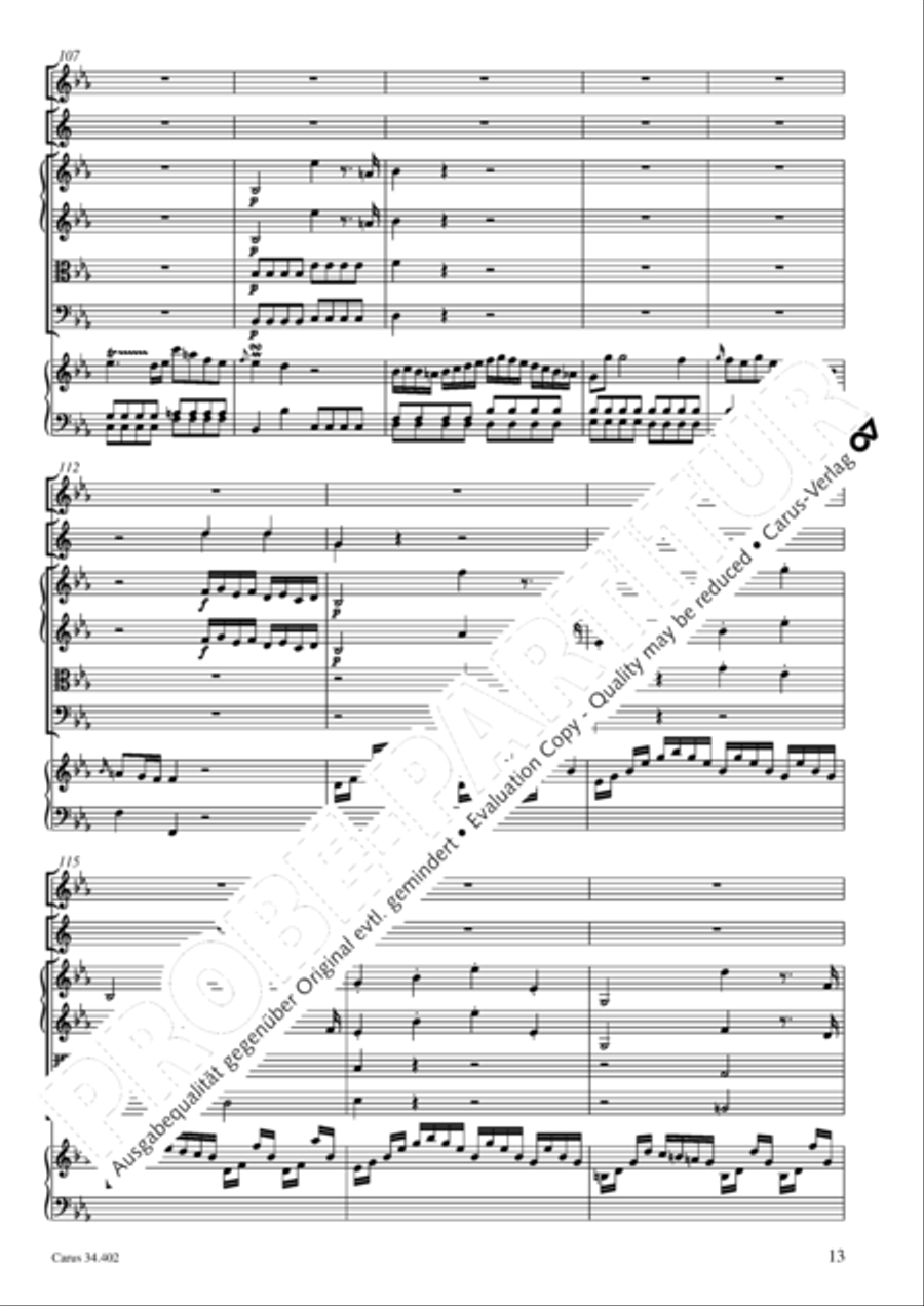 Concerto grosso for cembalo or piano Horn scores gallery preview page 14