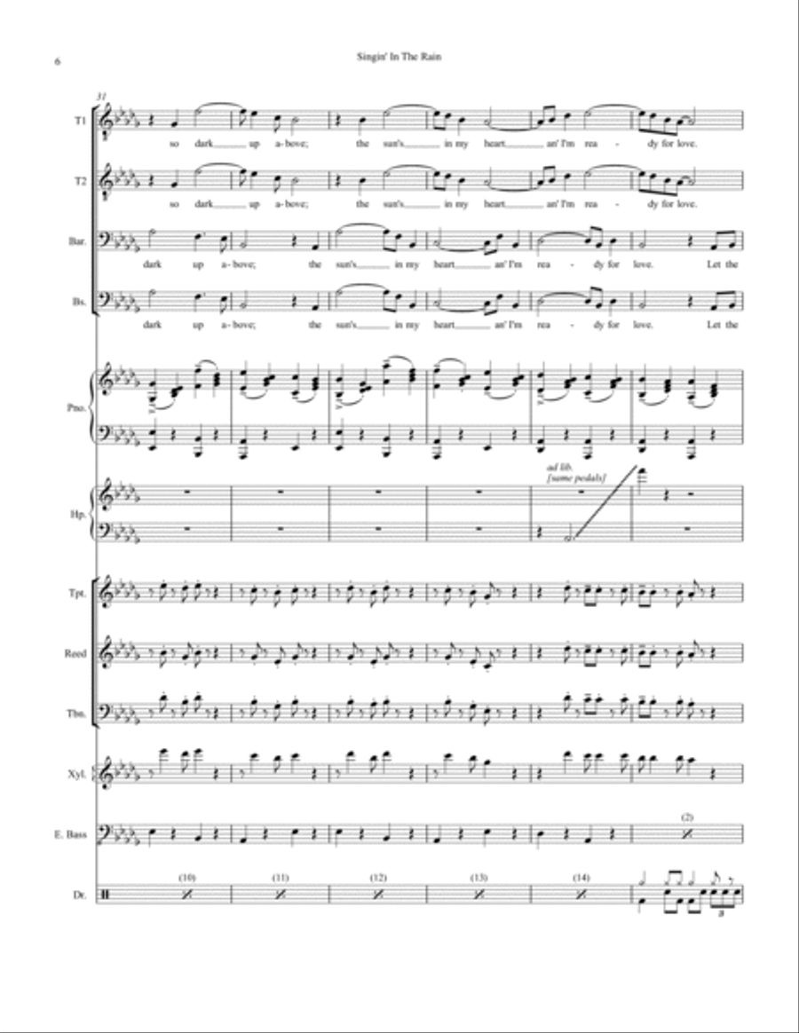 Singin' In The Rain Large Ensemble scores gallery preview page 6