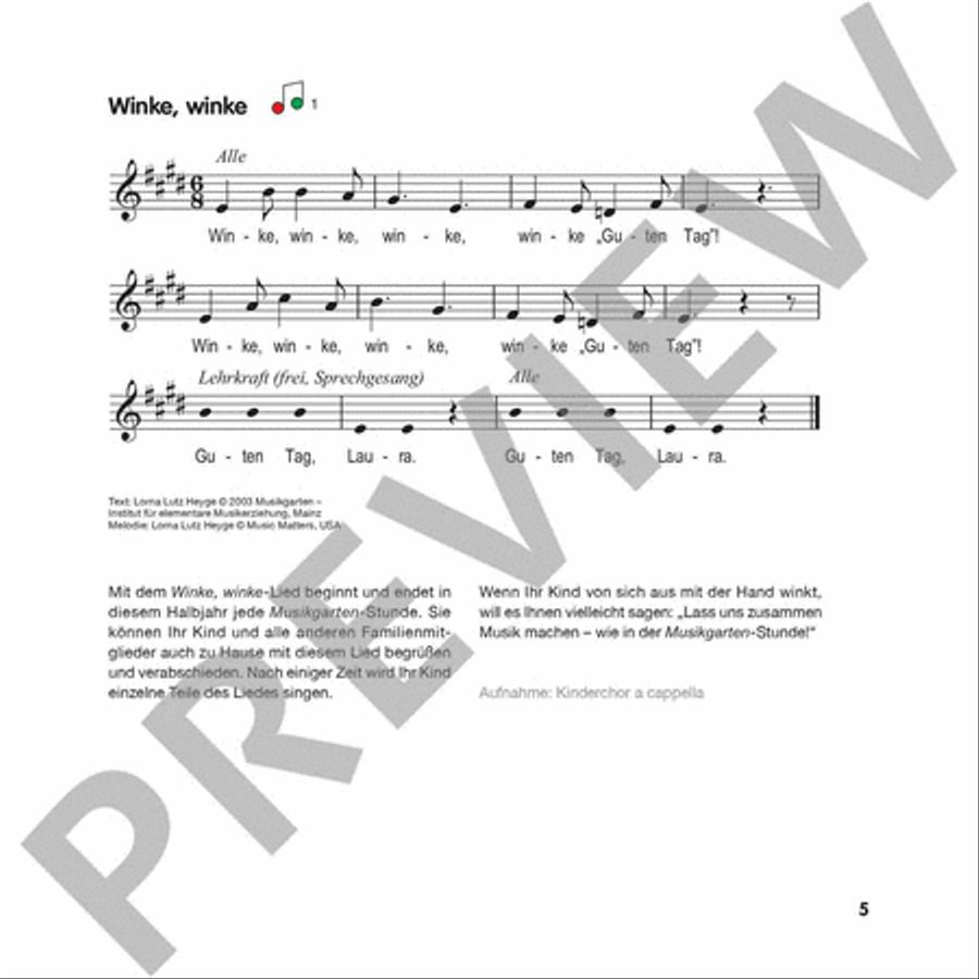 Musikgarten 1 - Tierwelt CD scores gallery preview page 4