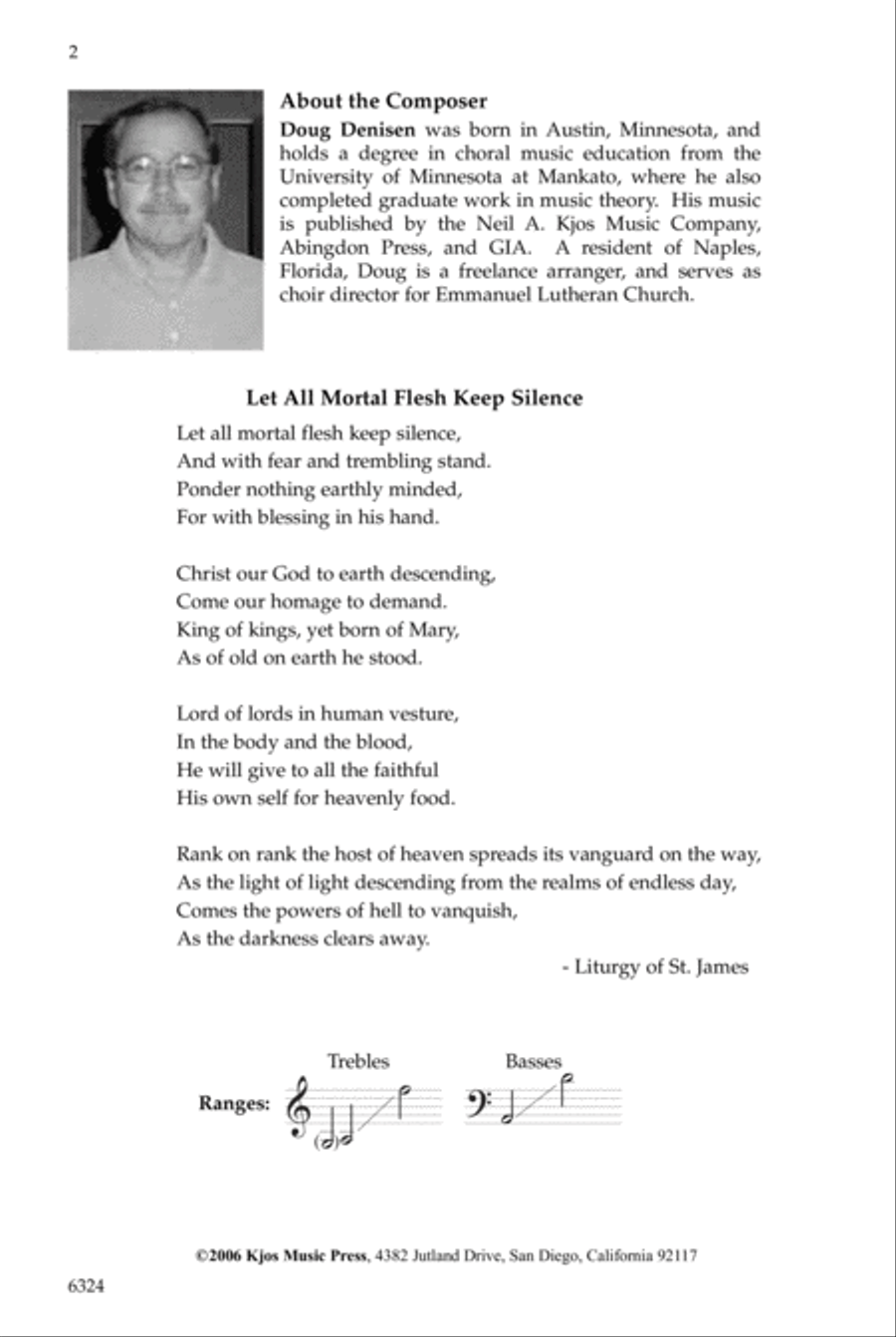 Let All Mortal Flesh Keep Silence 2-Part scores gallery preview page 2