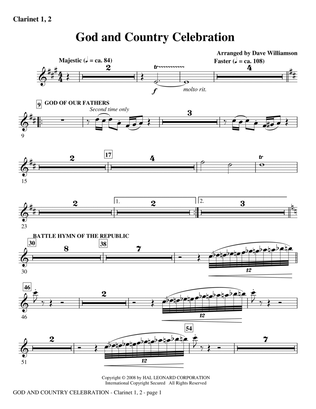 God And Country Celebration (Medley) - Bb Clarinet 1,2