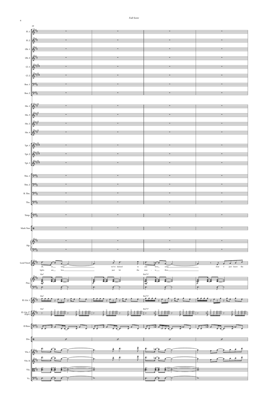Play Our Love's Theme Full Orchestra scores gallery preview page 6