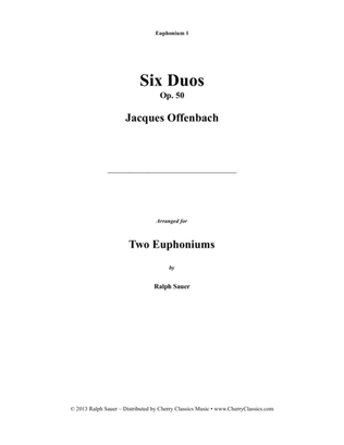 Six Duos for Euphoniums