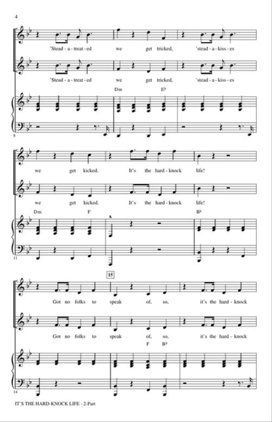 It's the Hard-Knock Life (from the Musical Production “Annie”) 2-Part scores gallery preview page 5
