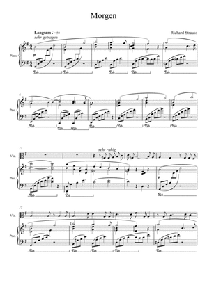 Book cover for Richard Strauss - Morgen (Viola Solo)