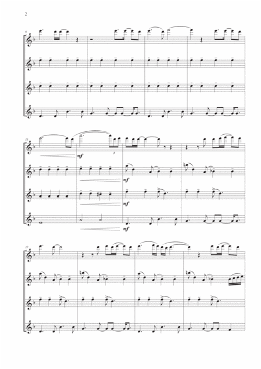 Skyfall Woodwind Quartet scores gallery preview page 3
