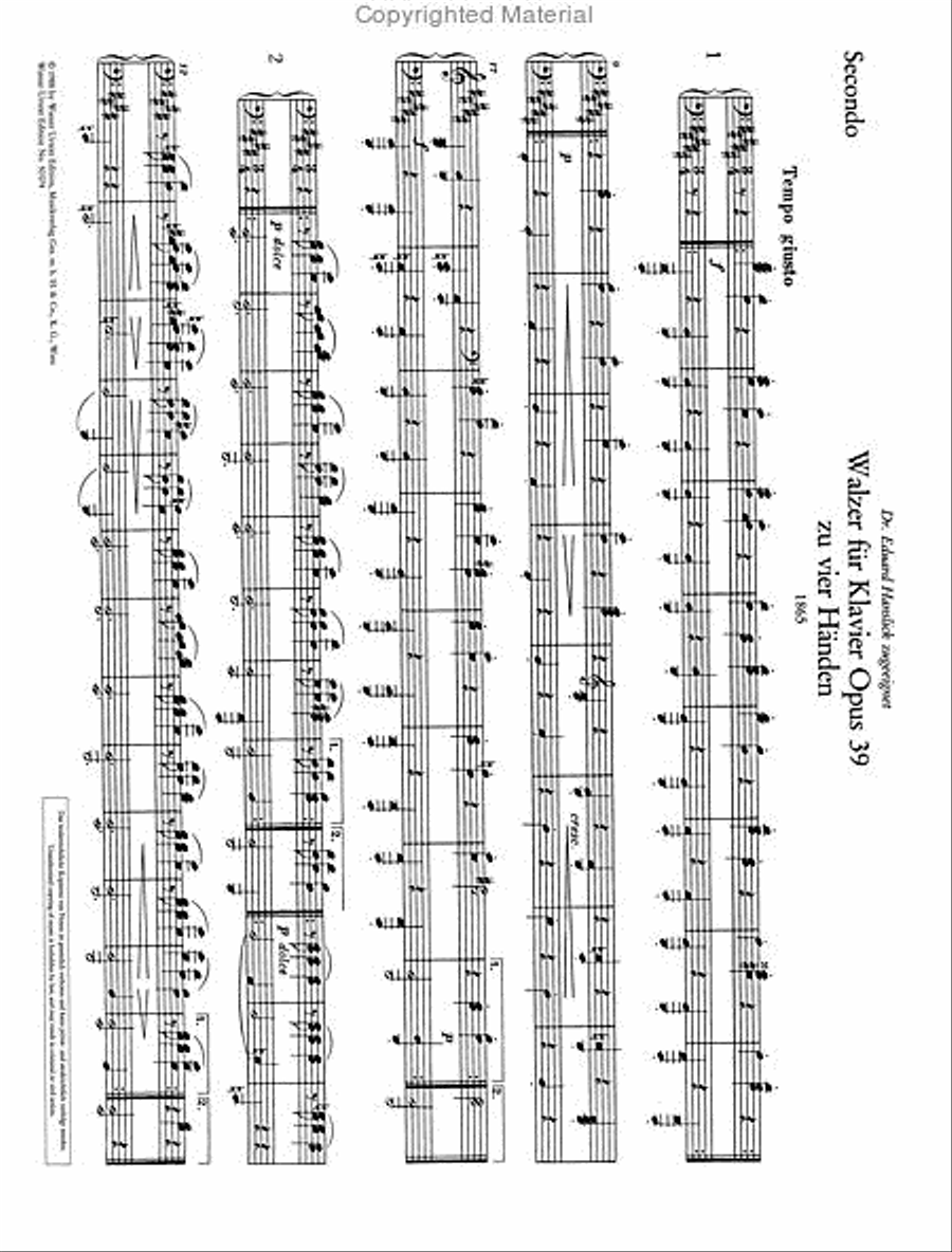 Waltzes for Piano, Op. 39, Urtext (piano, 4-hands) Chamber Music scores gallery preview page 2