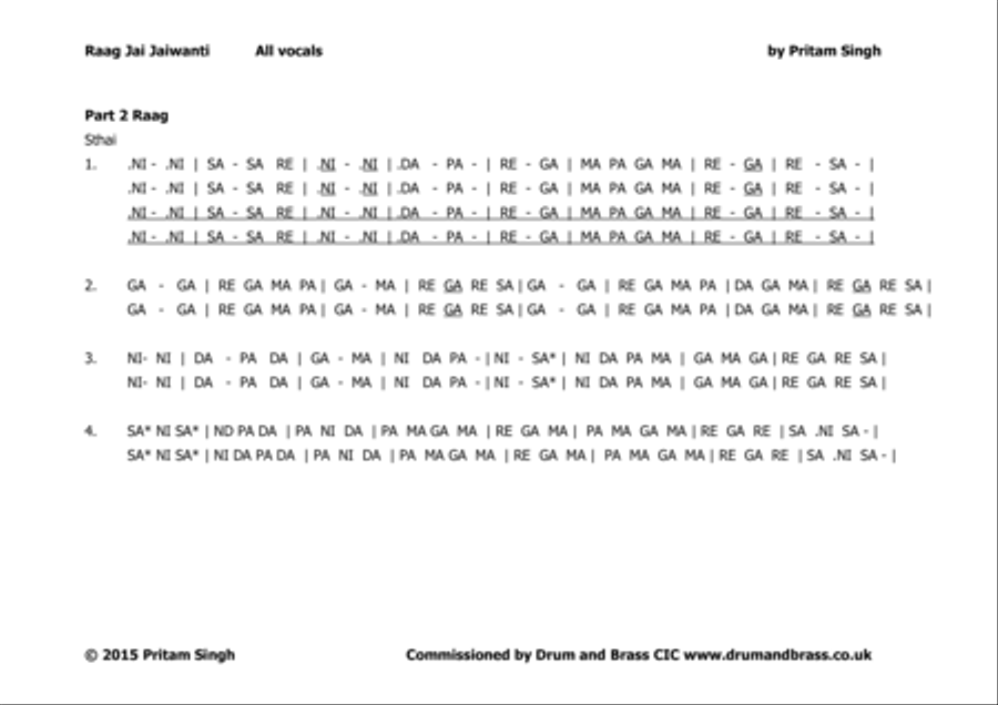 Raag Jaijaiwanti Brass Ensemble scores gallery preview page 2