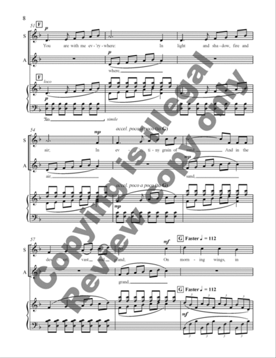 Blessings from the Children: 3. On Morning Wings 2-Part scores gallery preview page 18