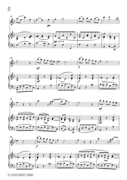 Bononcini-Per la gloria d'adorarvi, for Flute and Piano image number null