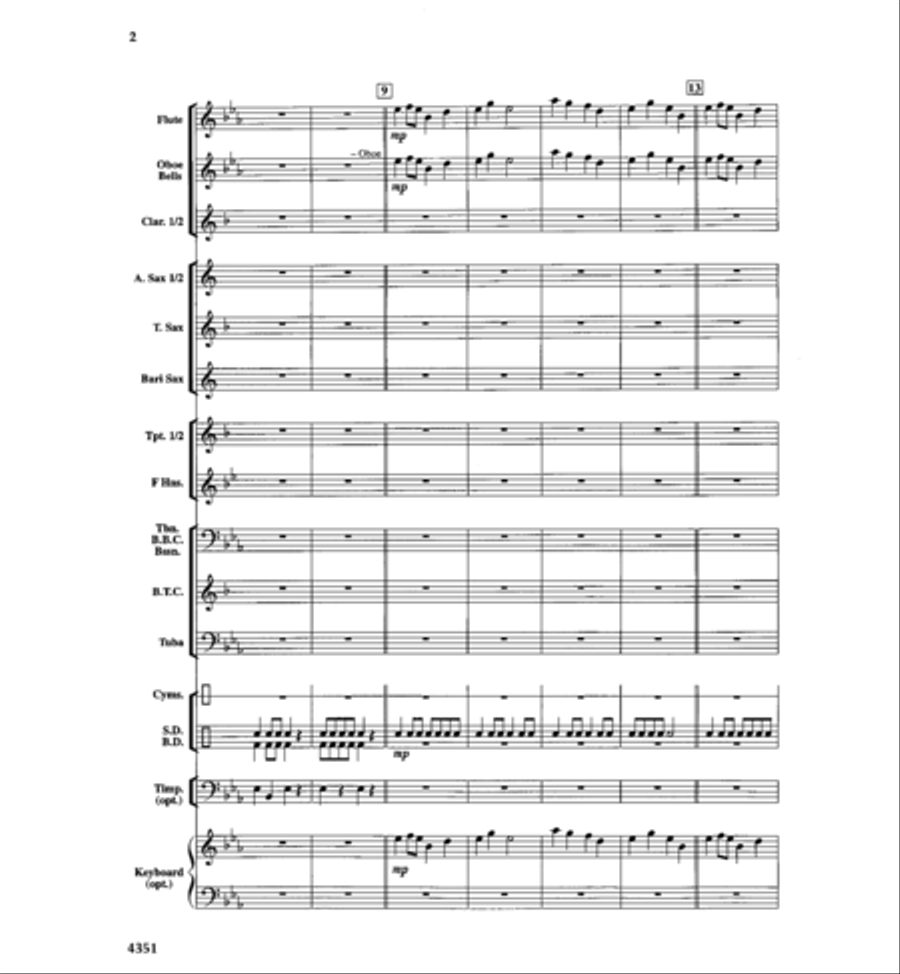 Fanfare on Good King Wenceslas Concert Band scores gallery preview page 3