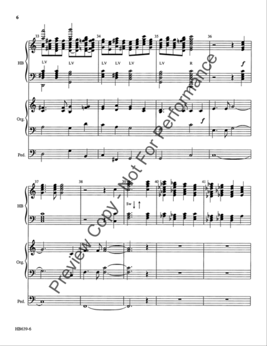 Strong to Save - organ and handbell score Handbell Choir scores gallery preview page 7