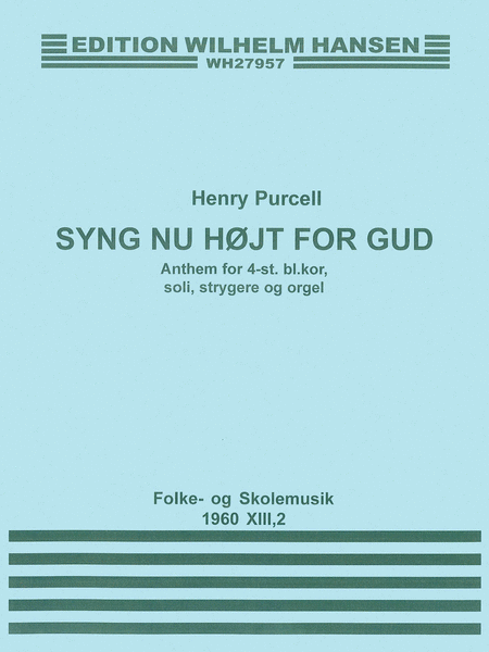 Purcell, H Sing Unto The Lord (Videro) Solo Satb/Satb (E,d) V/S