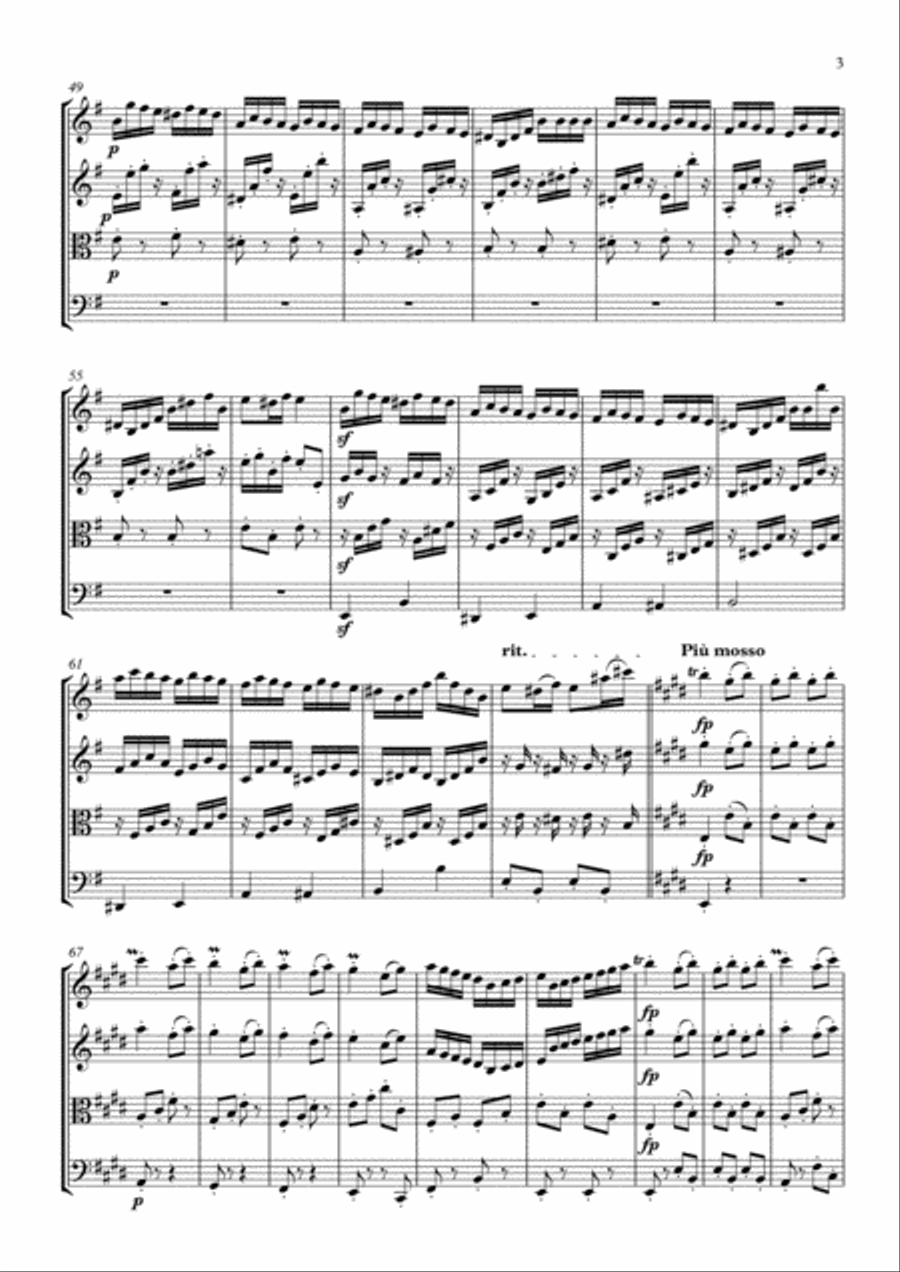 Hungarian Dance №21 Hungarian Dance №21 String Quartet scores gallery preview page 4