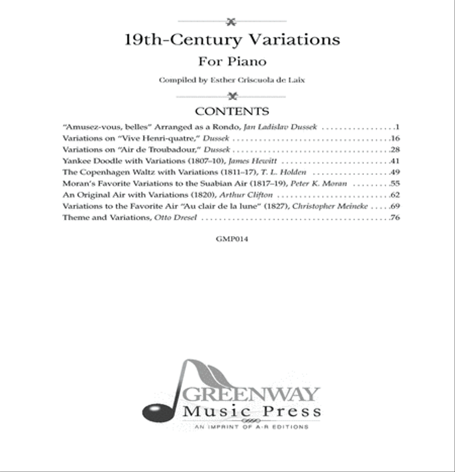 19th-Century Variations for Piano Piano Solo scores gallery preview page 2