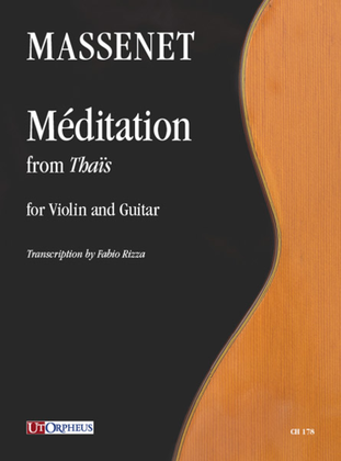Book cover for Méditation from ‘Thaïs’ for Violin and Guitar