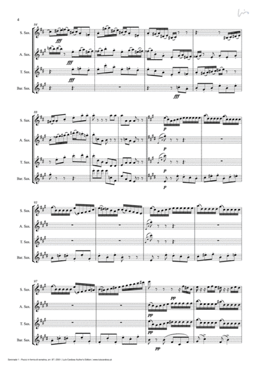 Serenade - 1. Pezzo in forma di sonatina (for Saxophone Quartet SATB)