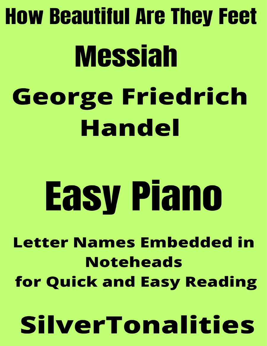 How Beautiful Are Thy Feet Messiah Easy Piano Sheet Music