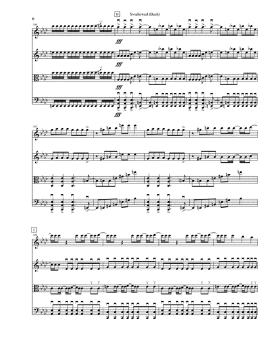 Swallowed Swallowed String Quartet scores gallery preview page 6
