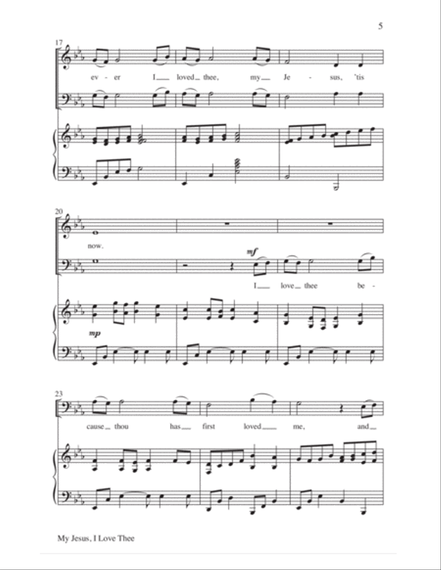 My Jesus, I Love Thee 4-Part scores gallery preview page 6