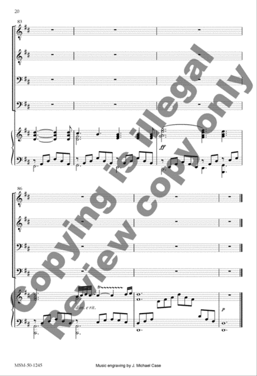 O Holy Night/Cantique de Noël TTBB scores gallery preview page 20