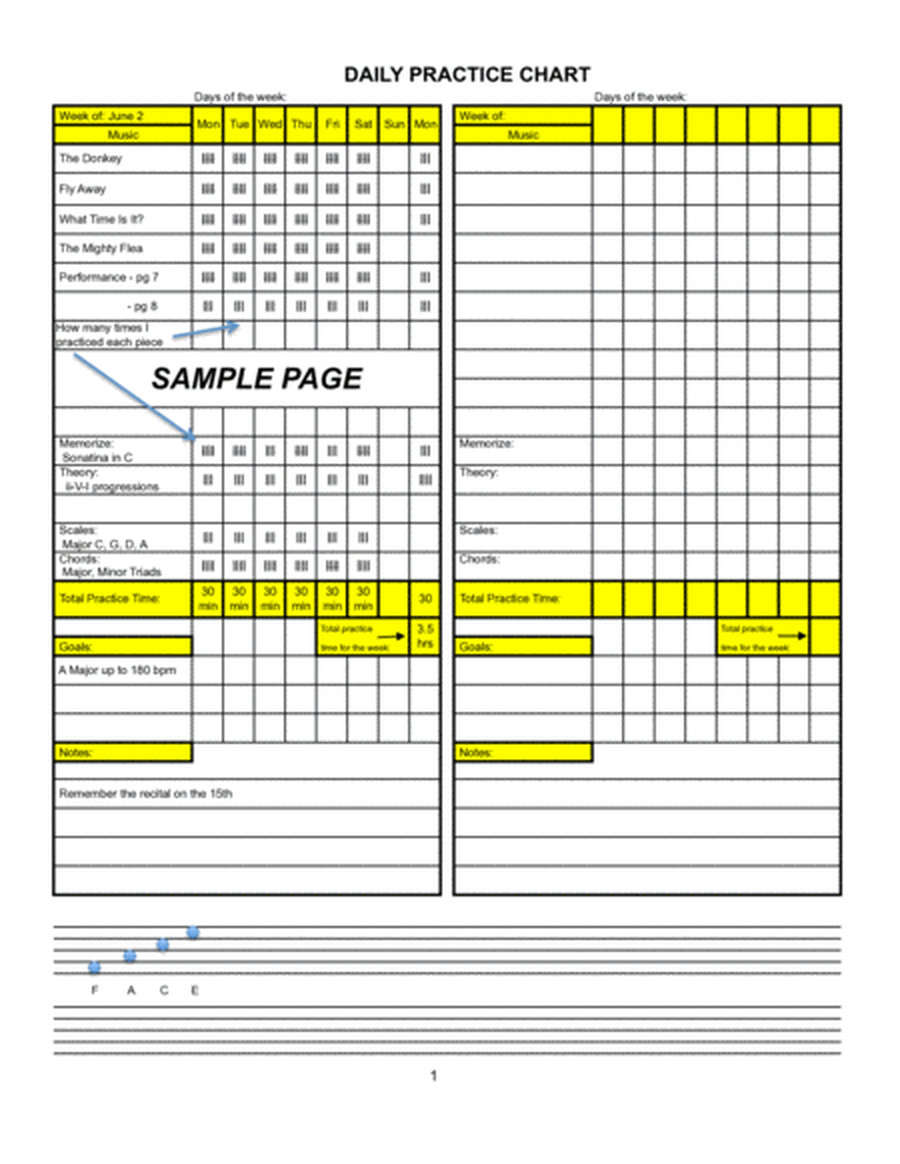 Music Practice Log & Assignment Tracker