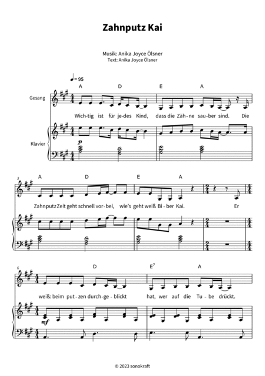 Zahnputz Kai Voice Solo scores gallery preview page 3