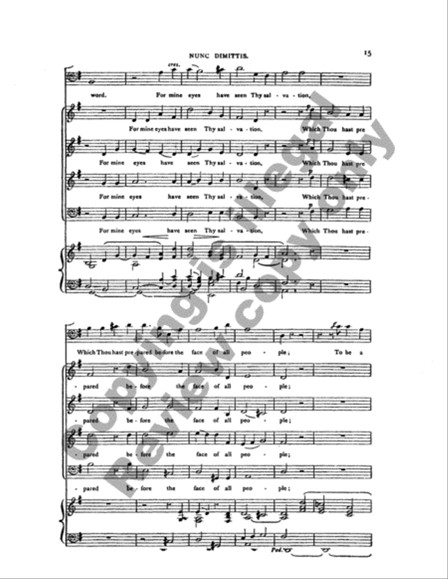 Magnificat & Nunc Dimittis in G (Choral Score)