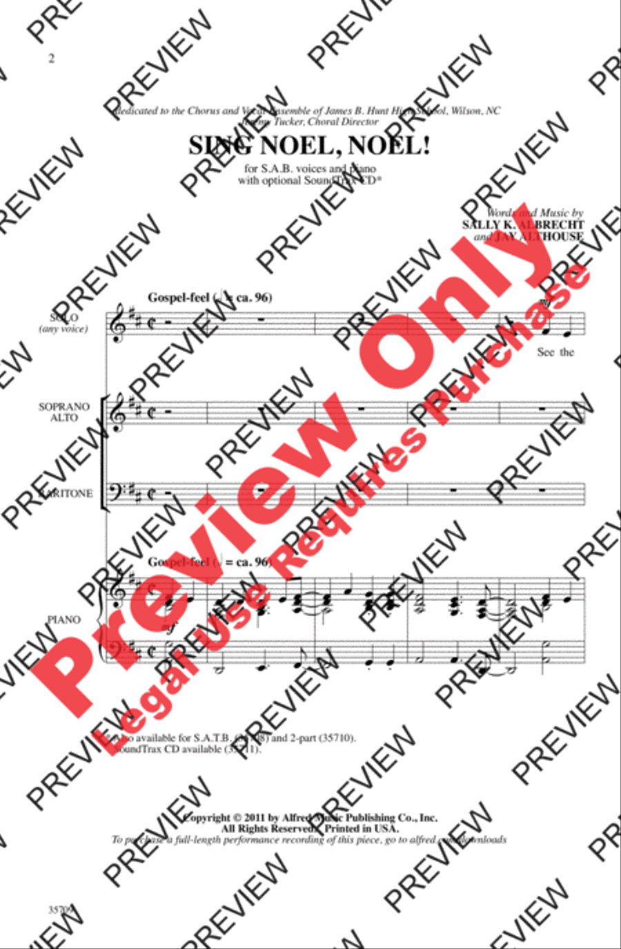 Sing Noel, Noel! 3-Part scores gallery preview page 2