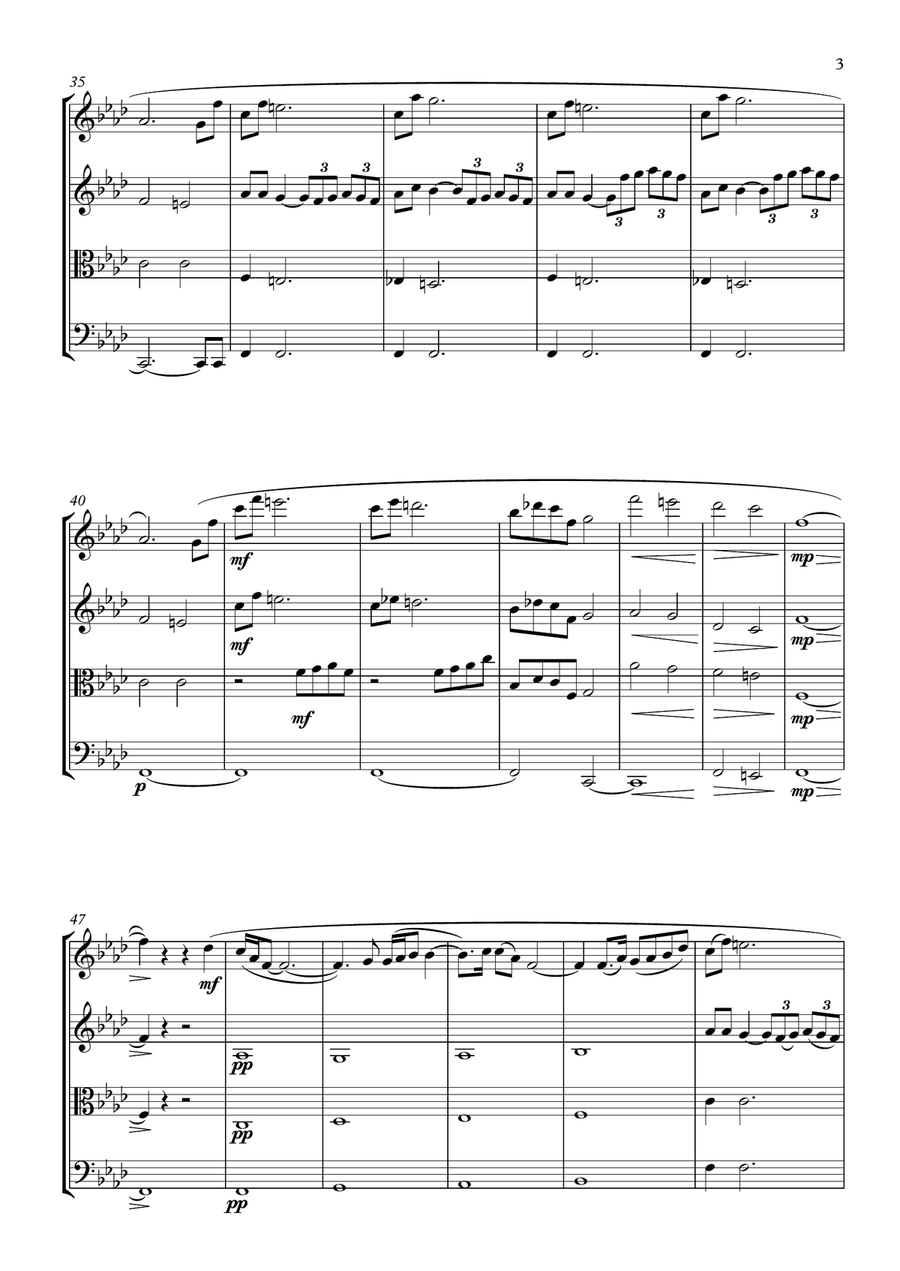 Nature Boy Nature Boy String Quartet scores gallery preview page 3
