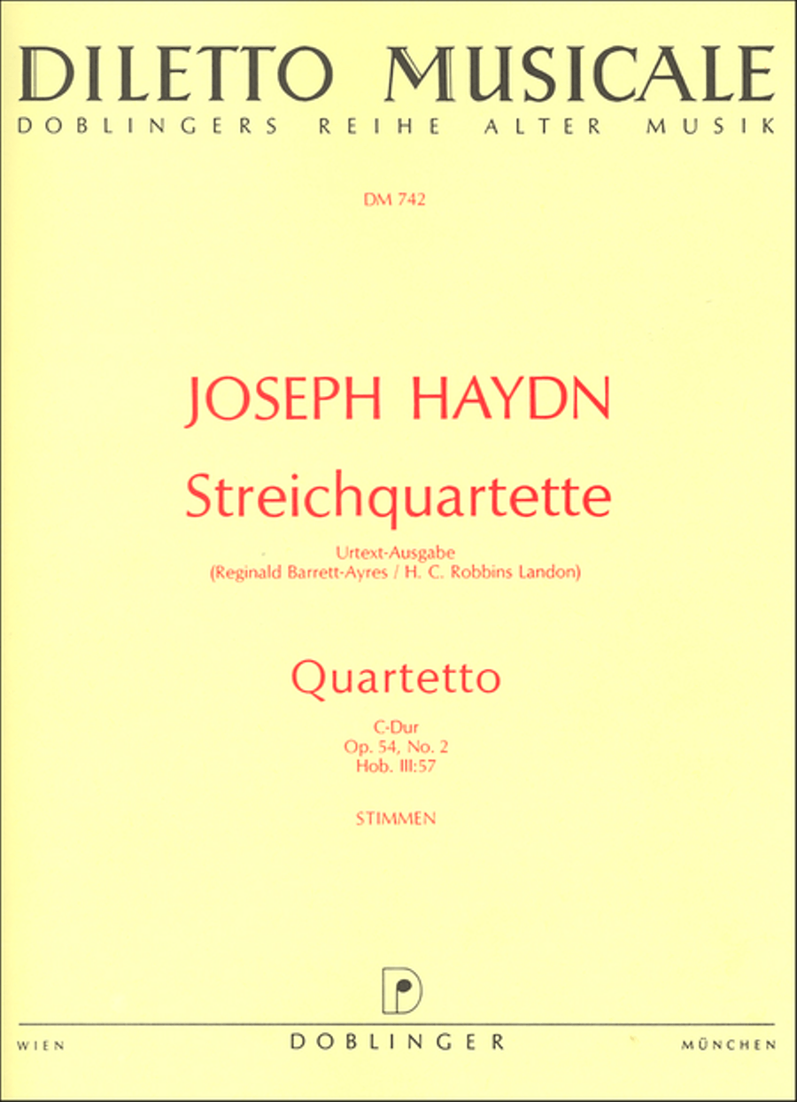 Streichquartett C-Dur op. 54 / 2 String Quartet scores gallery preview page 1