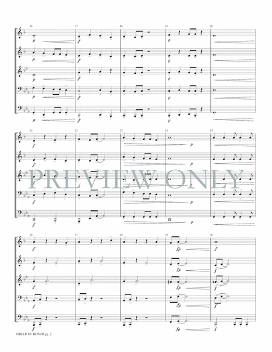 Shield of Honor Brass Ensemble scores gallery preview page 4