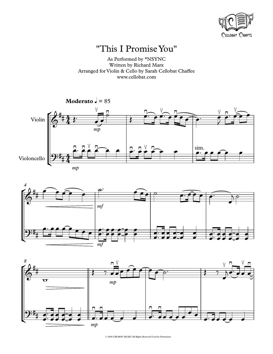 This I Promise You String Duet scores gallery preview page 1