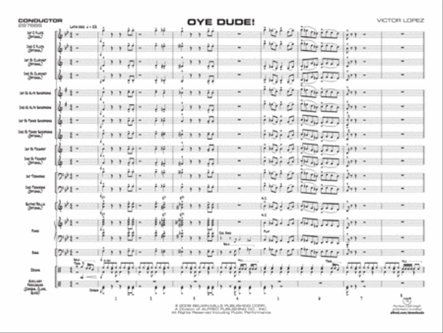 Oye Dude! Jazz Ensemble scores gallery preview page 2
