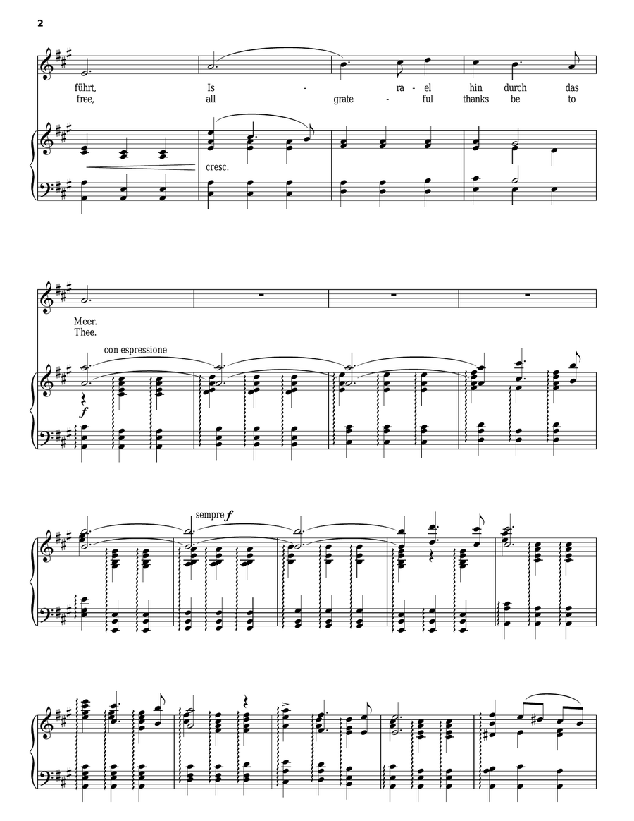 Dank Sei Dir, Herr Piano, Vocal, Guitar scores gallery preview page 2