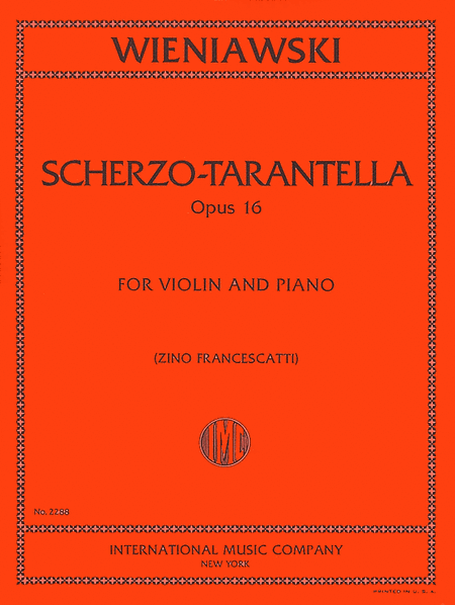 Scherzo-Tarantella, Opus 16