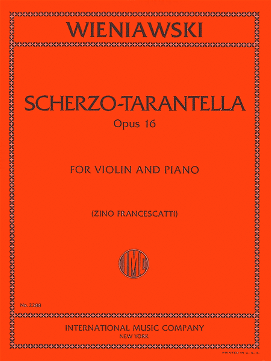 Scherzo-Tarantella, Opus 16 Violin Solo scores gallery preview page 1