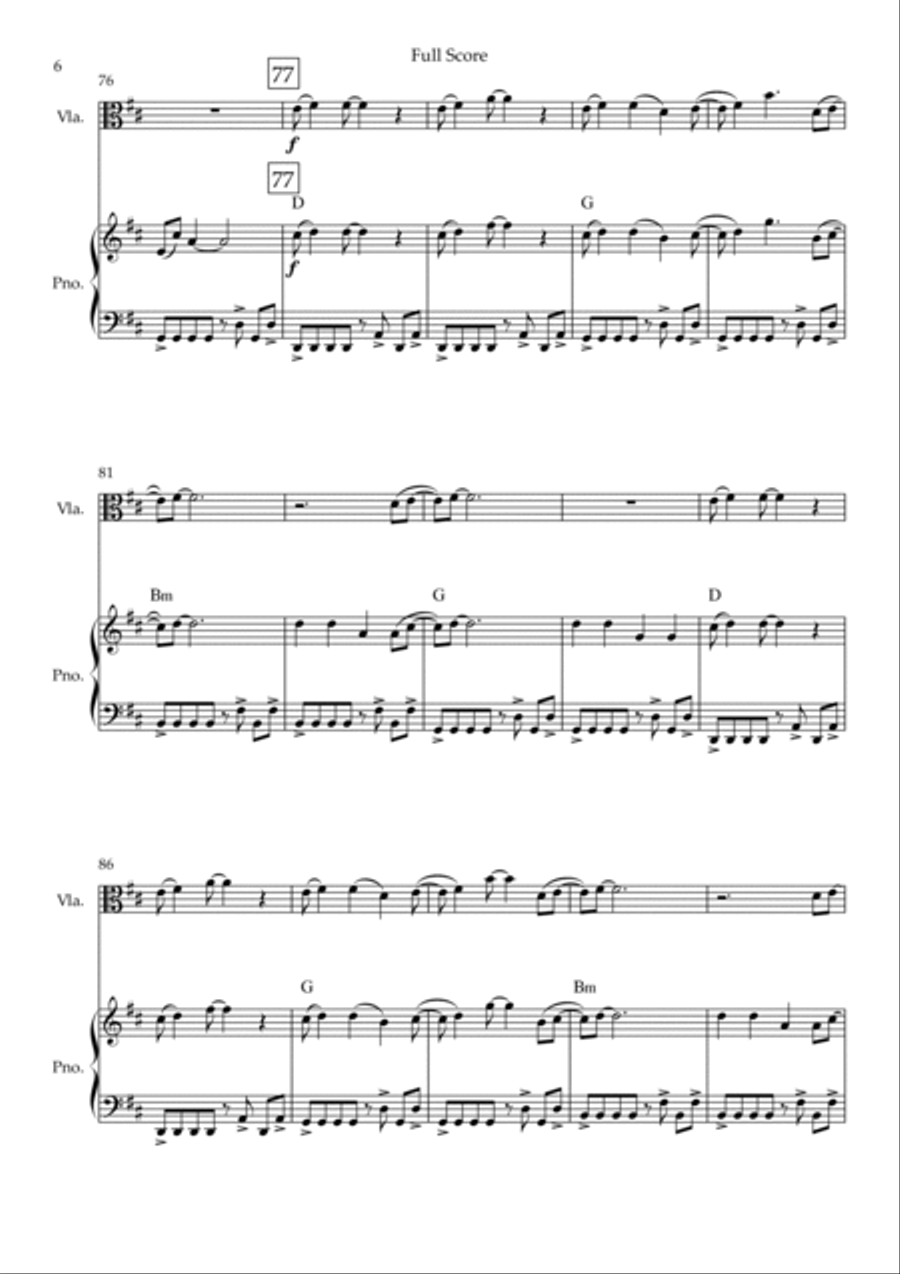 Without You Viola scores gallery preview page 6