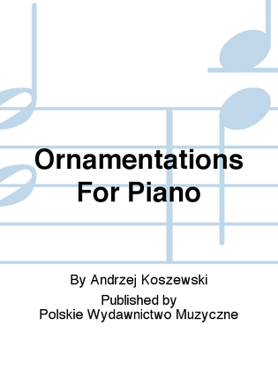 Ornamentations For Piano
