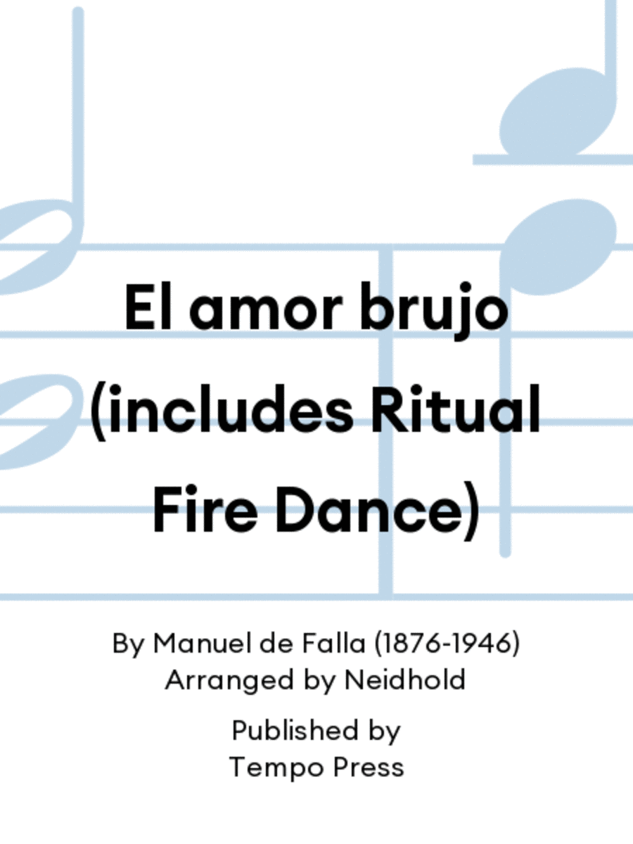 El amor brujo (includes Ritual Fire Dance) Orchestra scores gallery preview page 1