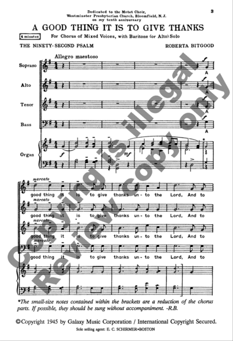 A Good Thing It Is To Give Thanks 4-Part scores gallery preview page 11