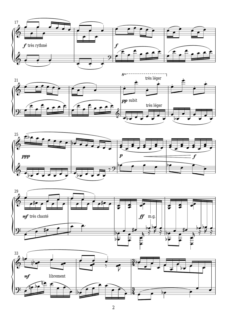 Suite for Piano - III. Vif Piano Solo scores gallery preview page 2