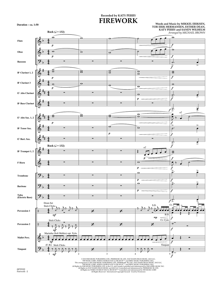 Firework - Conductor Score (Full Score) Concert Band scores gallery preview page 2