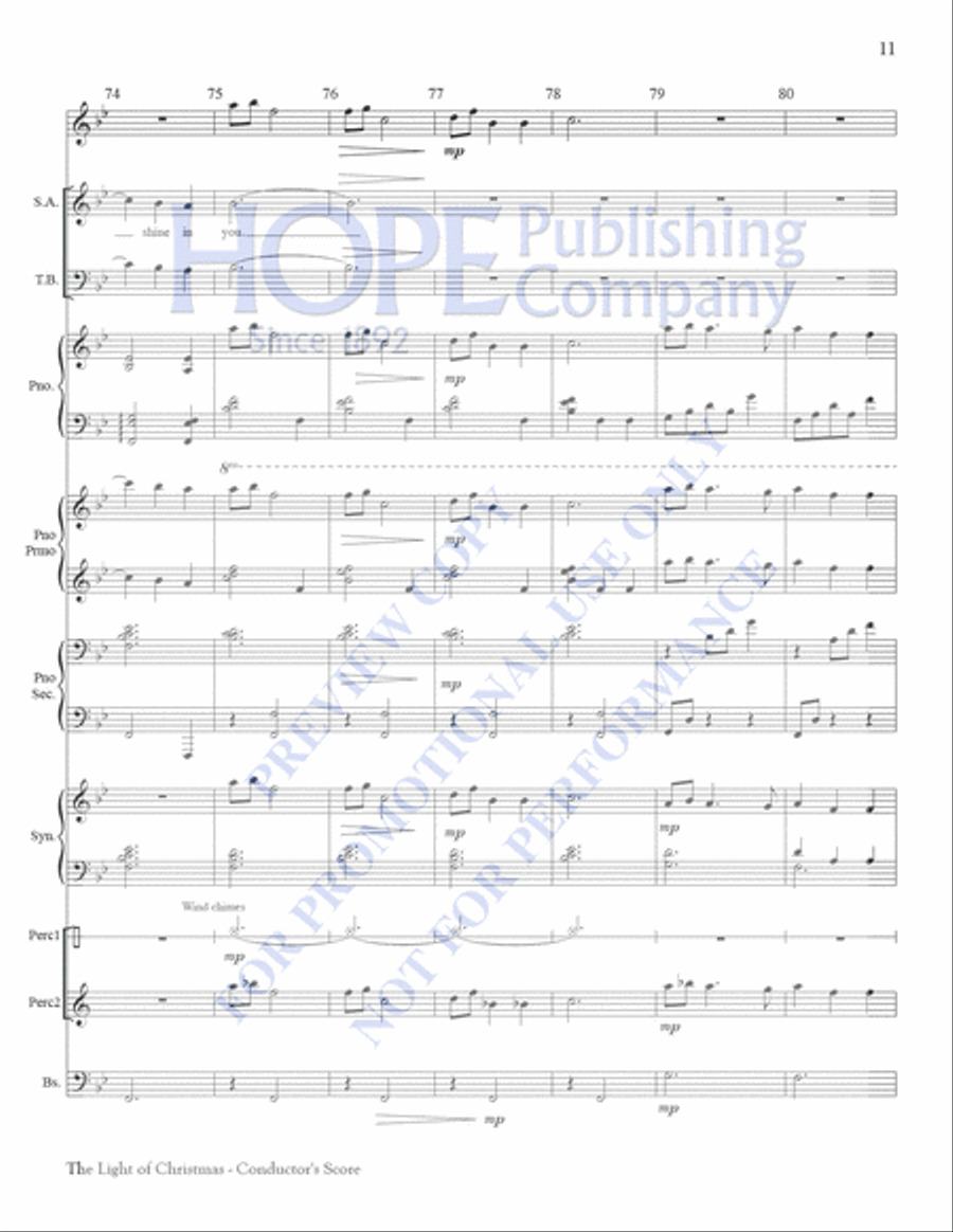 The Light of Christmas Choir scores gallery preview page 12
