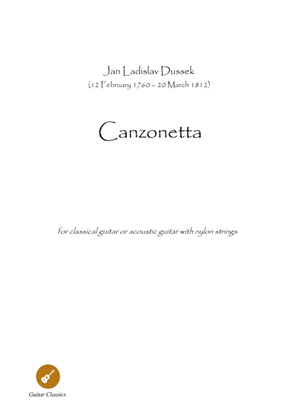 Guitar Classics Canzonetta by Dussek