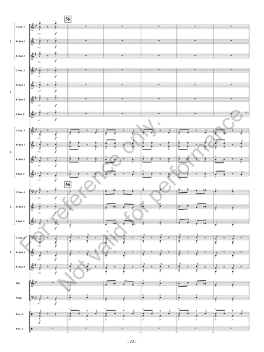 Infernal Galop Concert Band scores gallery preview page 13