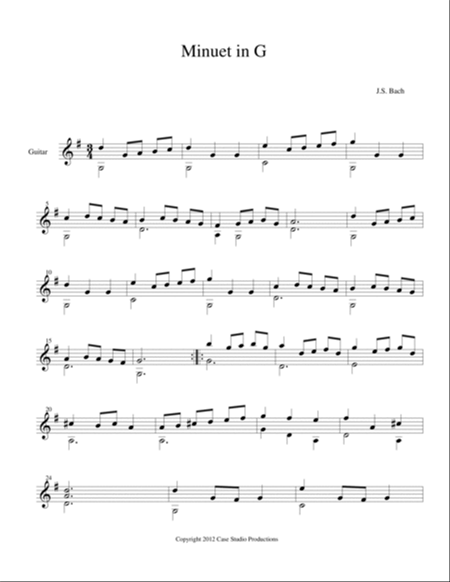 J.S. Bach J.S. Bach Classical Guitar scores gallery preview page 5