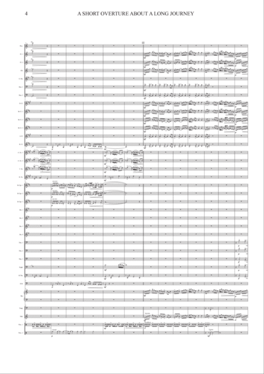 A short overture about a long journey Concert Band scores gallery preview page 4