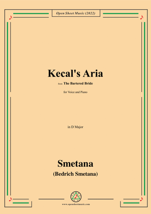 Smetana-Kecal's Aria,from The Bartered Bride,for Voice and Piano