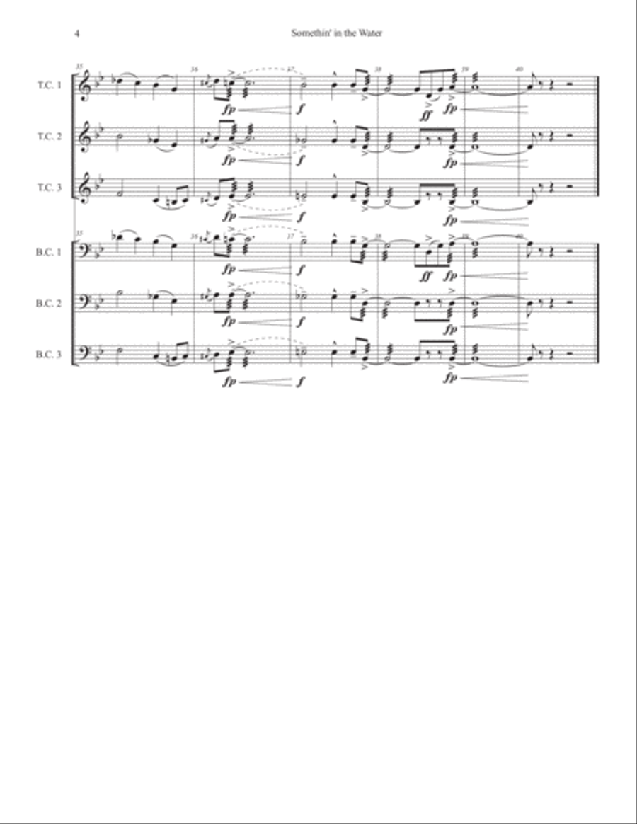 There's Somethin' in the Water Large Ensemble scores gallery preview page 4